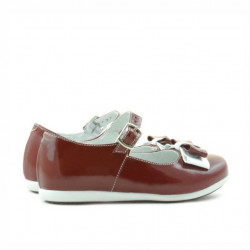Small children shoes 51c patent burgundy+white