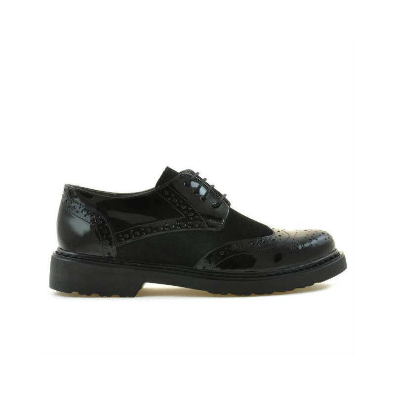 Women casual shoes 663 patent black combined