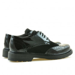 Women casual shoes 663 patent black combined