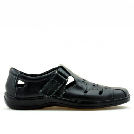 Men loafers, moccasins 819 black