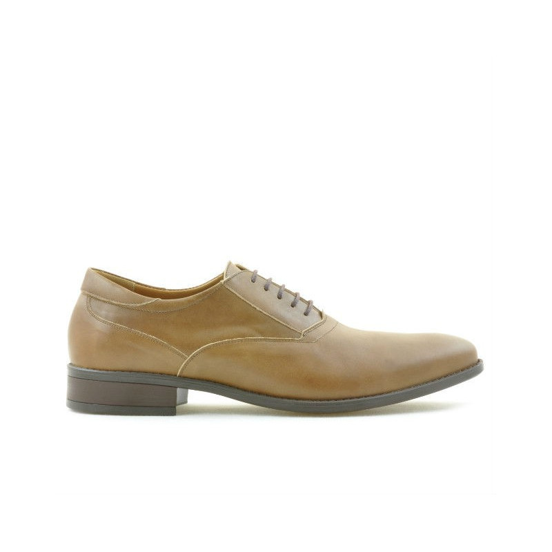 Men stylish, elegant shoes 804 brown
