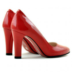 Women stylish, elegant shoes 1243 patent red 
