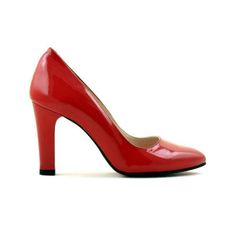 Women stylish, elegant shoes 1243 patent red 