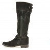 Women knee boots 3225 cafe velour