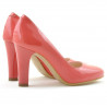 Women stylish, elegant shoes 1243 patent red coral