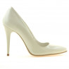 Women stylish, elegant shoes 1241 patent beige01