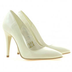 Women stylish, elegant shoes 1241 patent beige01