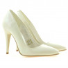 Women stylish, elegant shoes 1241 patent beige01