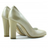 Women stylish, elegant shoes 1214 patent beige02