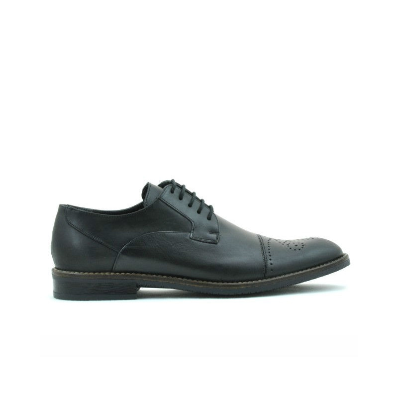 Men stylish, elegant shoes 814 black