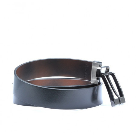 Men belt 08b bicolored black+brown