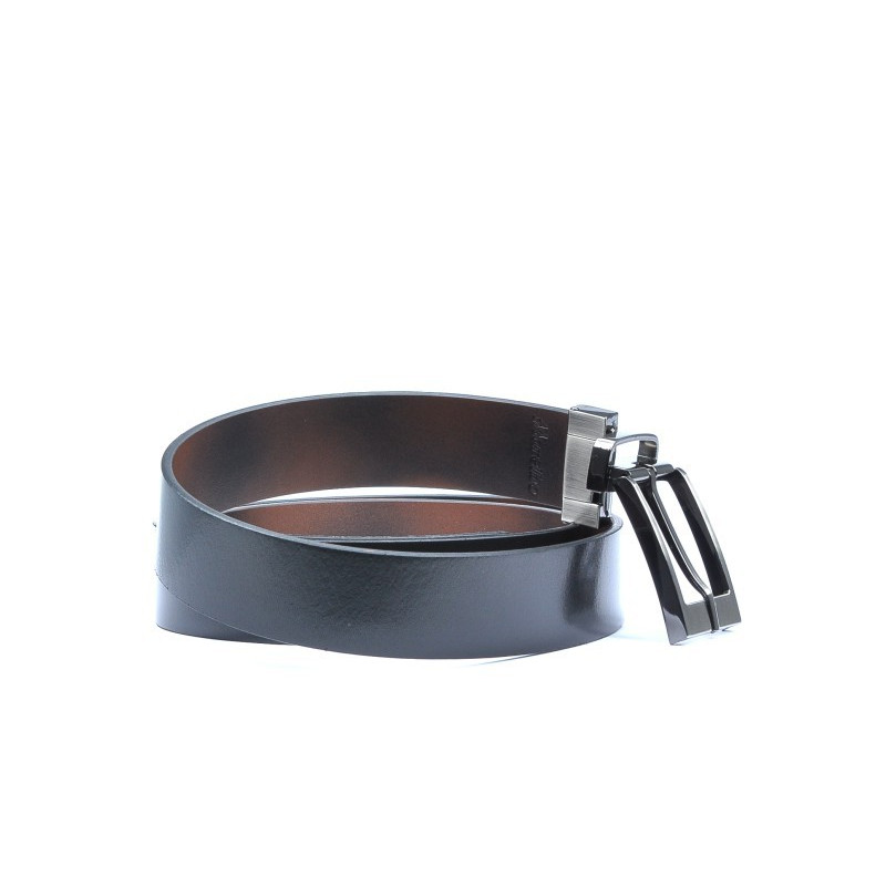 Men belt 08b bicolored black+brown