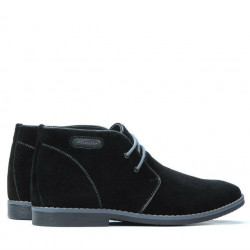 Men boots 454 black velour+gray