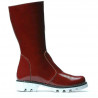 Children knee boots 3003 patent burgundy