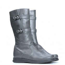 Women knee boots 292 gray