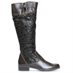Women knee boots 233 cafe balon