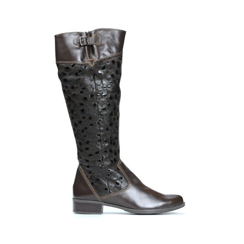 Women knee boots 233 cafe balon