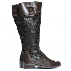 Women knee boots 233 cafe balon