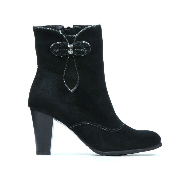 Women boots 1136 black antilopa