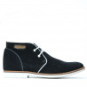 Men boots 454 black velour+white