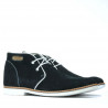 Men boots 454 black velour+white
