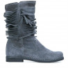Women knee boots 3242 gray velour
