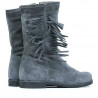Women knee boots 3242 gray velour