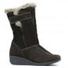 Women knee boots 3246 cafe velour
