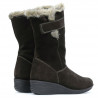Women knee boots 3246 cafe velour