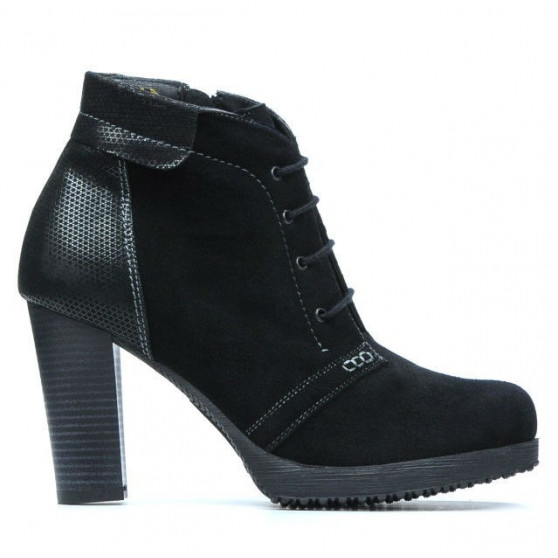Women boots 1137 black antilopa combined
