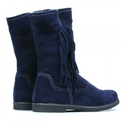 Women knee boots 3242 indigo velour