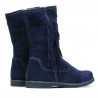 Women knee boots 3242 indigo velour