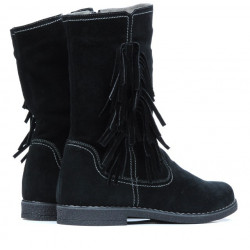 Women knee boots 3242 black velour