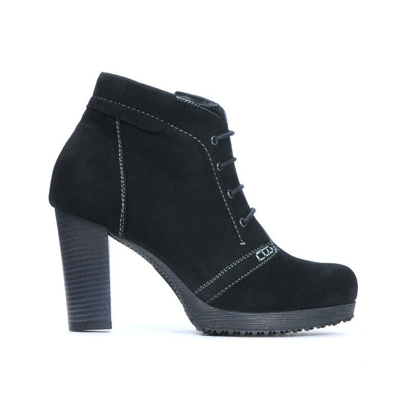 Women boots 1137 black antilopa