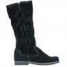 Women knee boots 3243 black velour