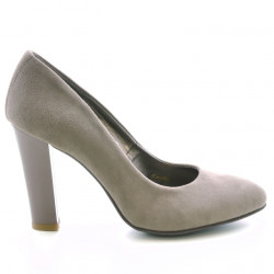 Women stylish, elegant shoes 1214 cappuccino antilopa