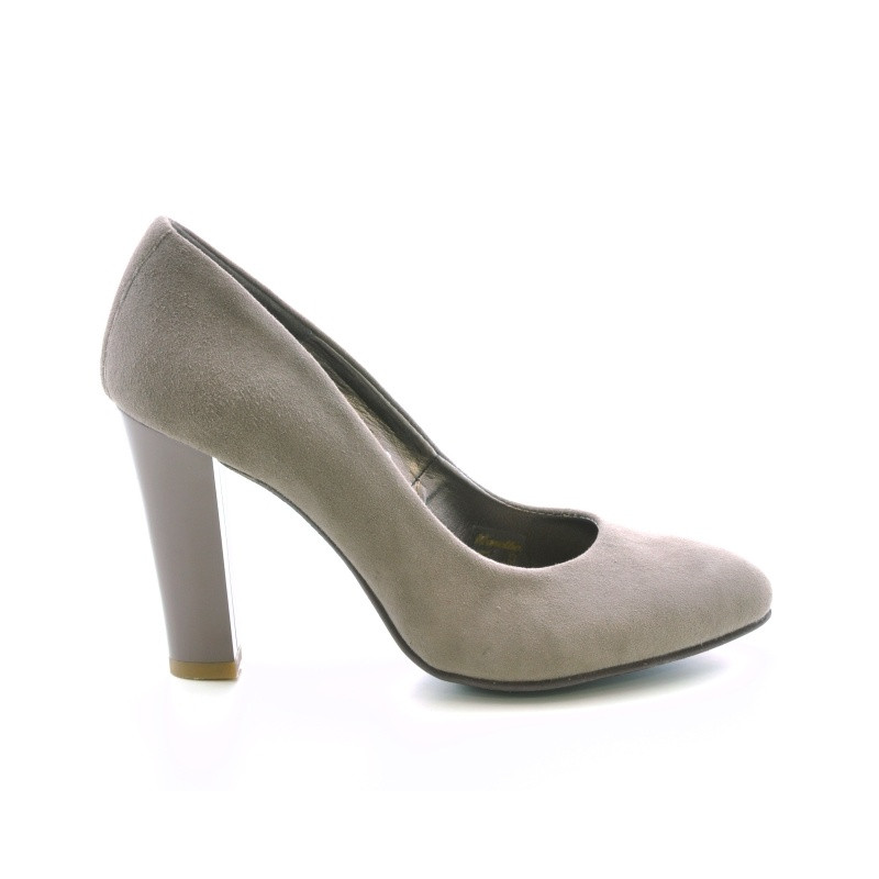 Women stylish, elegant shoes 1214 cappuccino antilopa