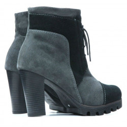 Women boots 1135 gray antilopa+black