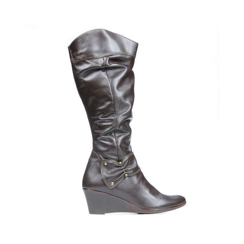 Women knee boots 230 cafe