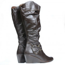 Women knee boots 230 cafe
