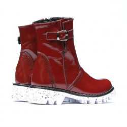 Children boots 33c patent burgundy