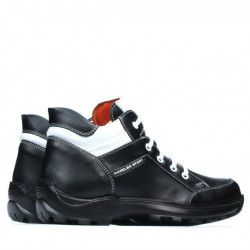 Teenagers boots 436 black+white