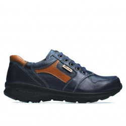 Teenagers stylish, elegant shoes 397 indigo+brown