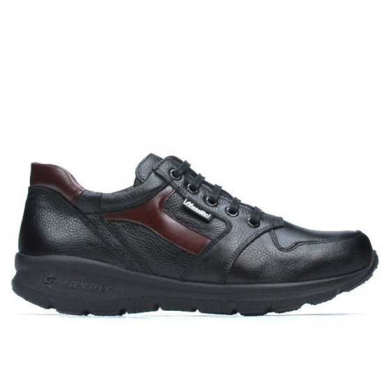 Teenagers stylish, elegant shoes 397 black+bordo