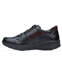 Teenagers stylish, elegant shoes 397 black+bordo