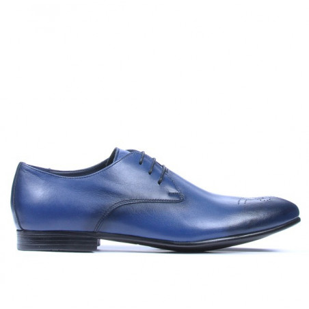 Men stylish, elegant shoes 828 a indigo