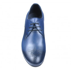 Men stylish, elegant shoes 828 a indigo