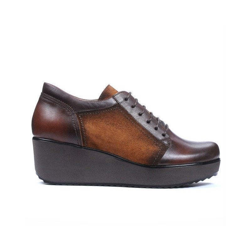 Women casual shoes 668 brown combined