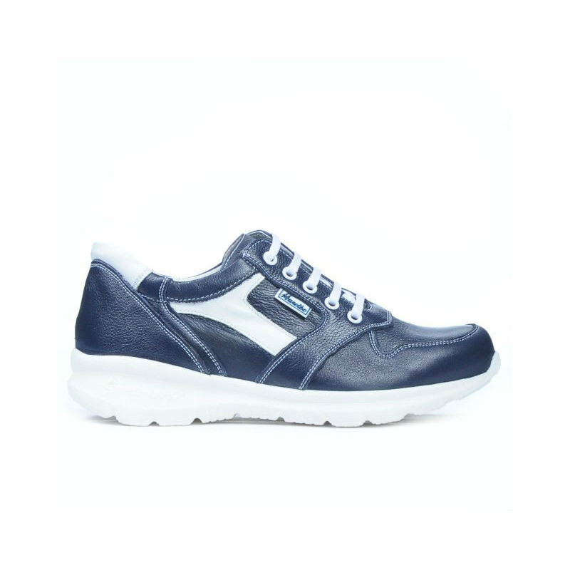 Teenagers stylish, elegant shoes 397 indigo+white