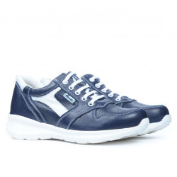 Teenagers stylish, elegant shoes 397 indigo+white